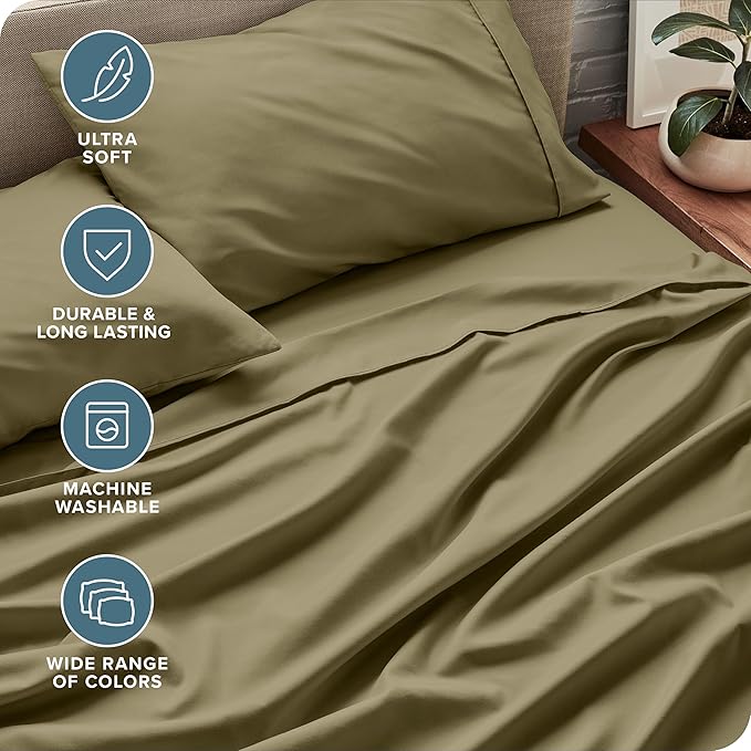Microfiber Bed Sheet Set - Full - 4 Piece