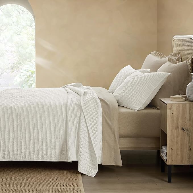 100% Cotton Hypoallergenic Quilt Set - Queen