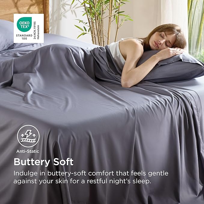 Bamboo Cooling Bed Sheet Set - Queen