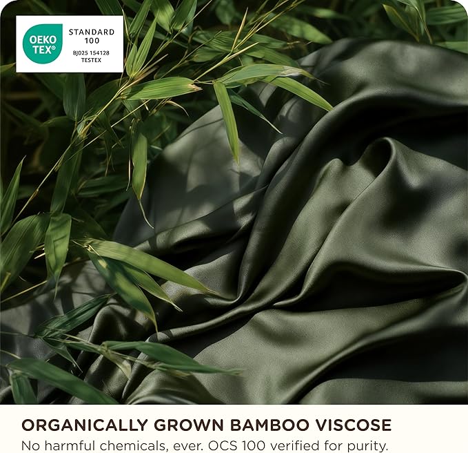 Bamboo Cooling Bed Sheet Set - King - 18 in Deep Pocket - 4 Piece