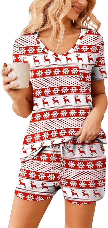 Women's Pajama Set - Short Sleeve - 2 Piece
