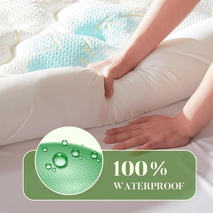 Waterproof Mattress Topper - Twin XL - 21 in Deep Pocket