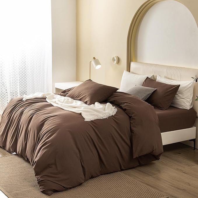 Linen Duvet Cover Set - Queen - 90 x 90 in - 3 Piece