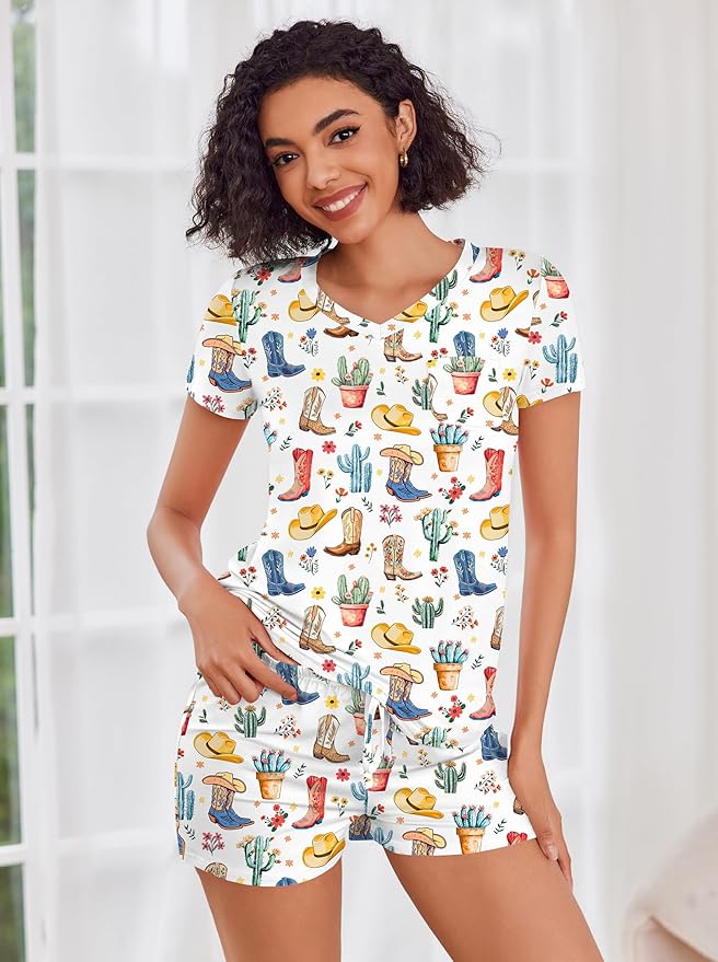 Women's Pajama Set - Short Sleeve - 2 Piece