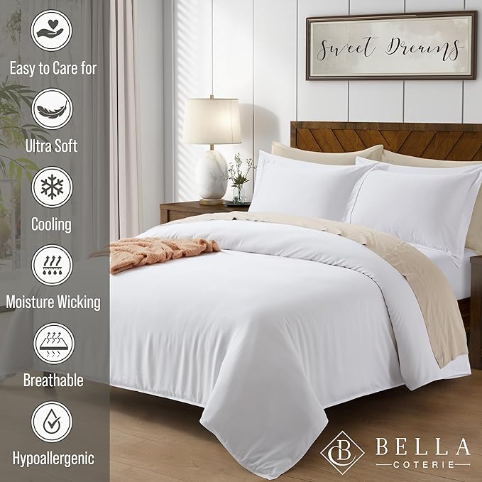 Bamboo Cooling Duvet Cover Set - King - 3 Piece