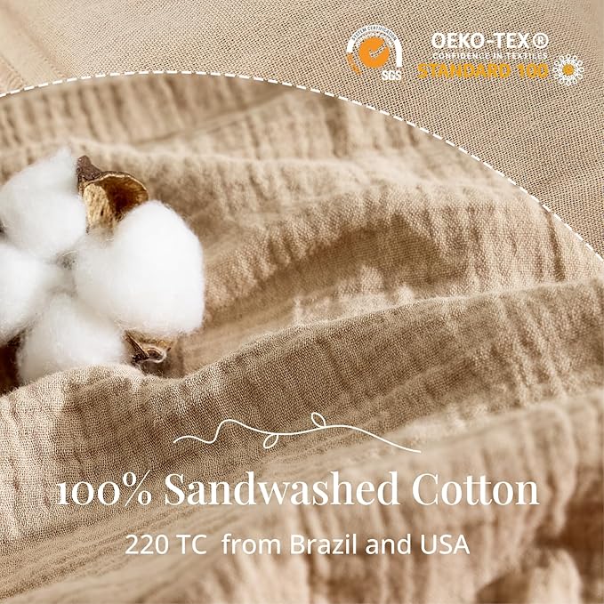 Linen Duvet Cover Set - King - 3 Piece