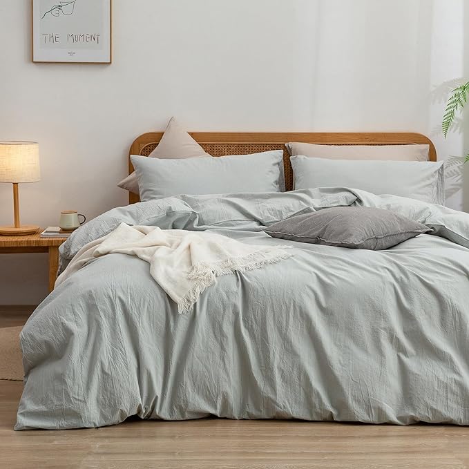 Linen Duvet Cover Set - Queen - 3 Piece