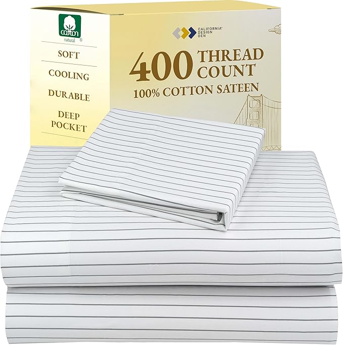 100% Cotton Bed Sheet Set - Twin XL - 3 Piece