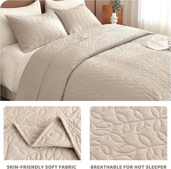 100% Cotton Bedding Set - King - 3 Piece