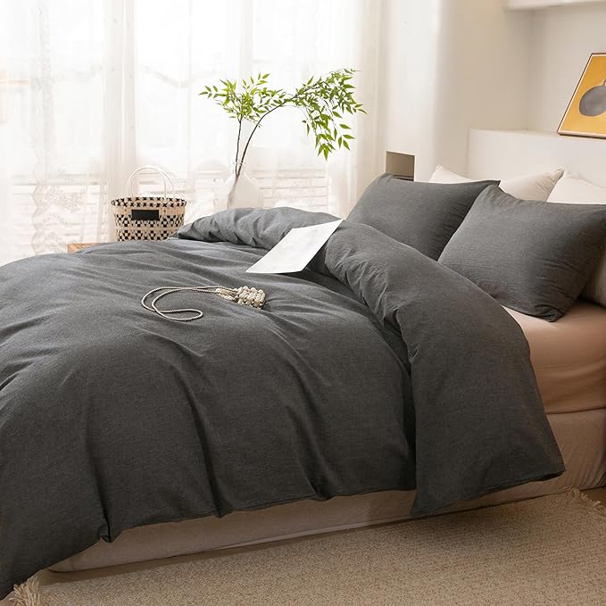 Linen Duvet Cover Set - Full - 3 Piece