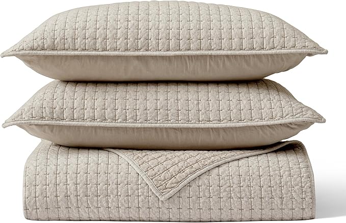 100% Cotton Hypoallergenic Quilt Set - Queen