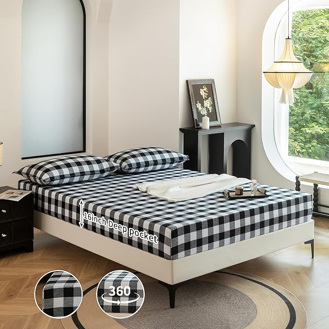 Linen Bed Sheet Set - King - 4 Piece