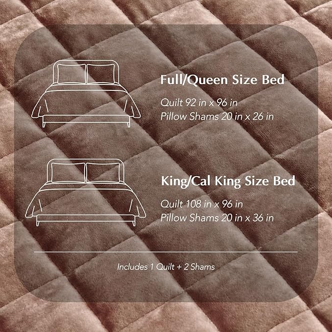 Velvet Quilt Set - Queen