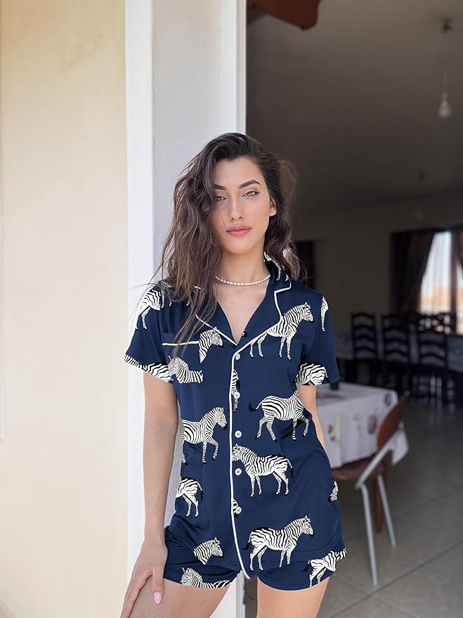 Women's Pajama Set - Short Sleeve - 2 Piece