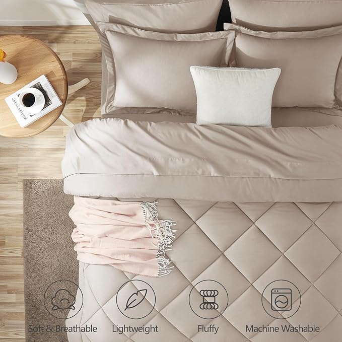 Linen Comforter Set - Full - 7 Piece