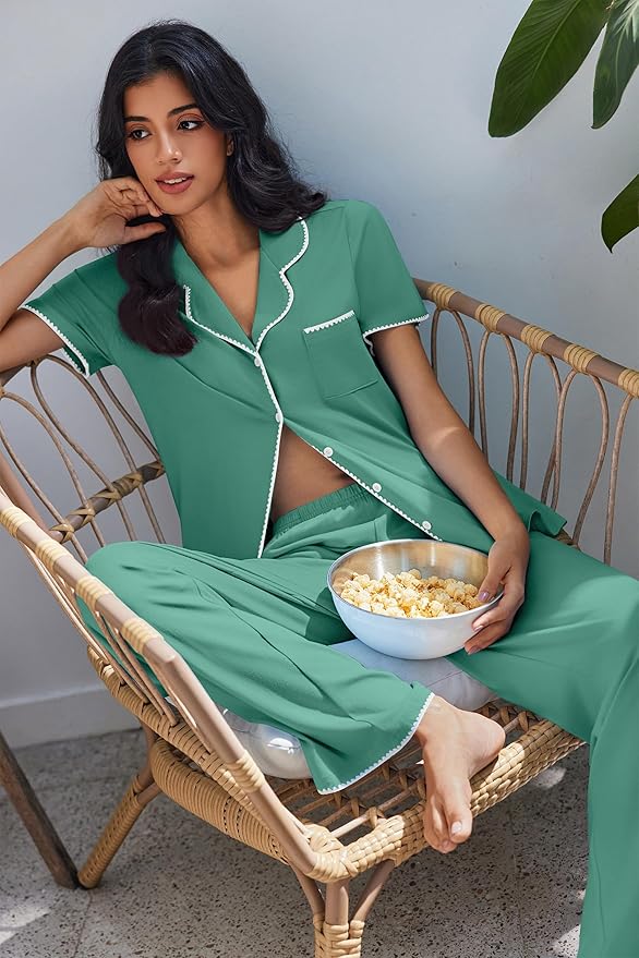 Women's Pajama Set - Short Sleeve - 2 Piece