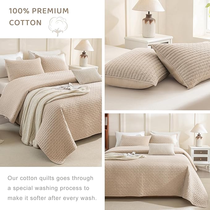 100% Cotton Bedding Set - California King - 3 Piece