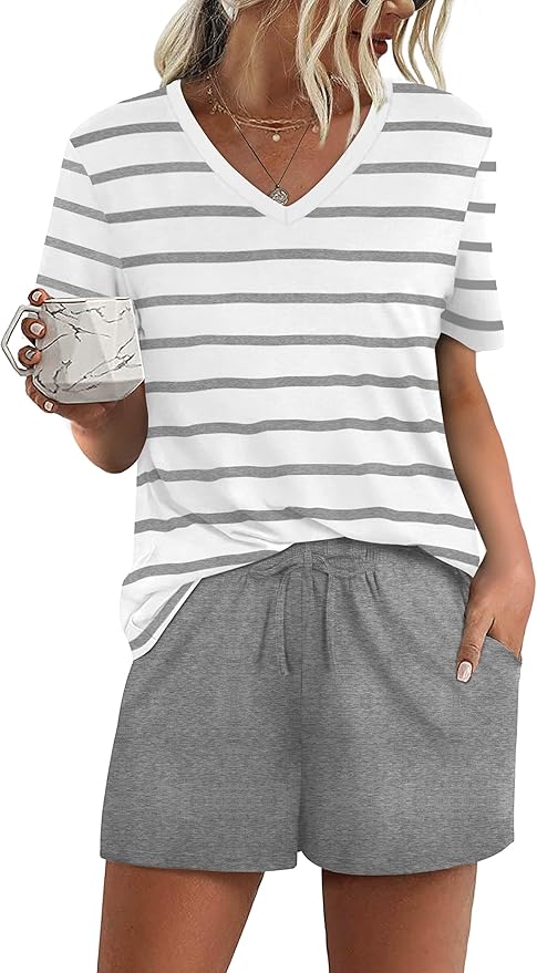 Women's Pajama Set - Short Sleeve - 2 Piece
