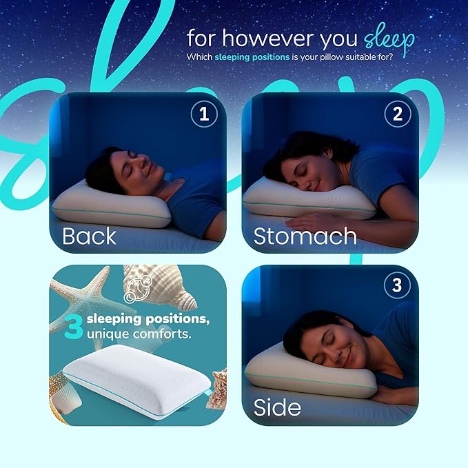 Memory Foam Cooling Bed Pillow - Standard