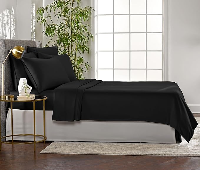Bamboo Cooling Bed Sheet Set - Queen - 4 Piece