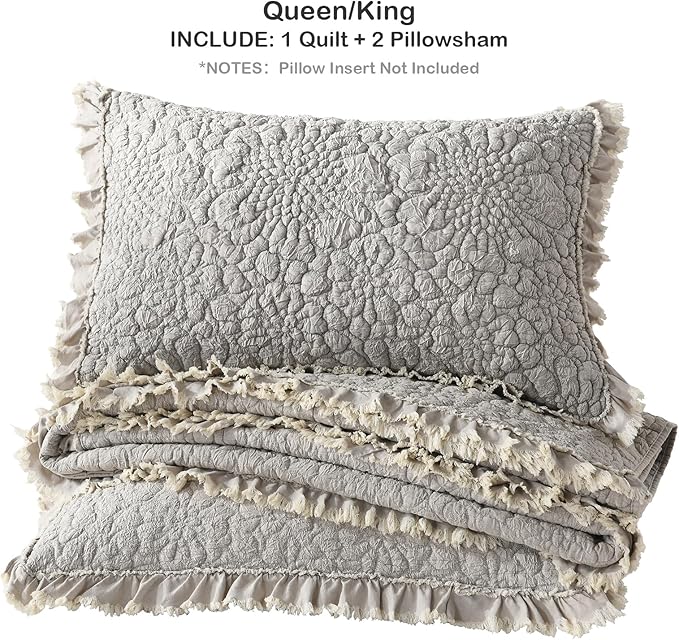 Microfiber Quilt Set - King - 3 Piece