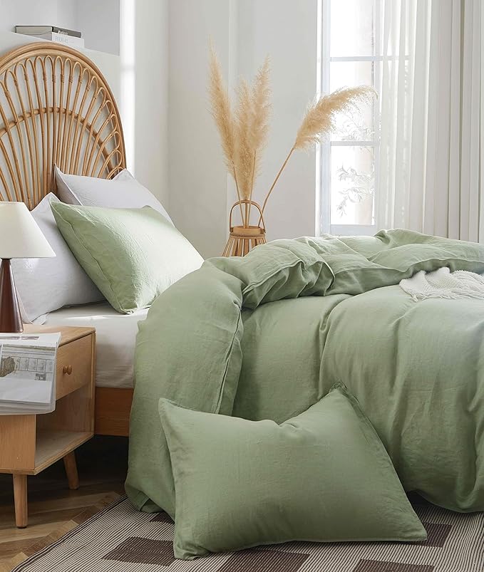 Linen Duvet Cover Set - King - 3 Piece