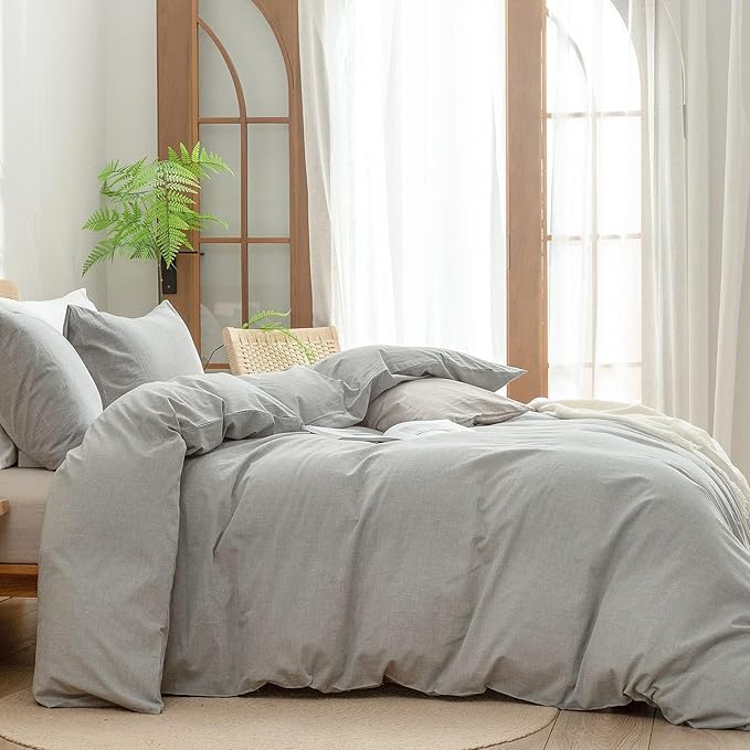 Linen Duvet Cover Set - King - 3 Piece
