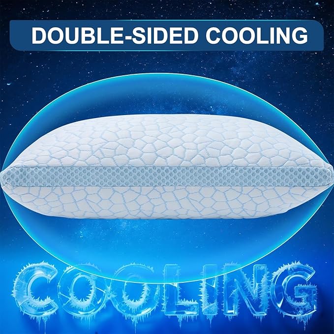 Memory Foam Cooling Bed Pillow - Queen