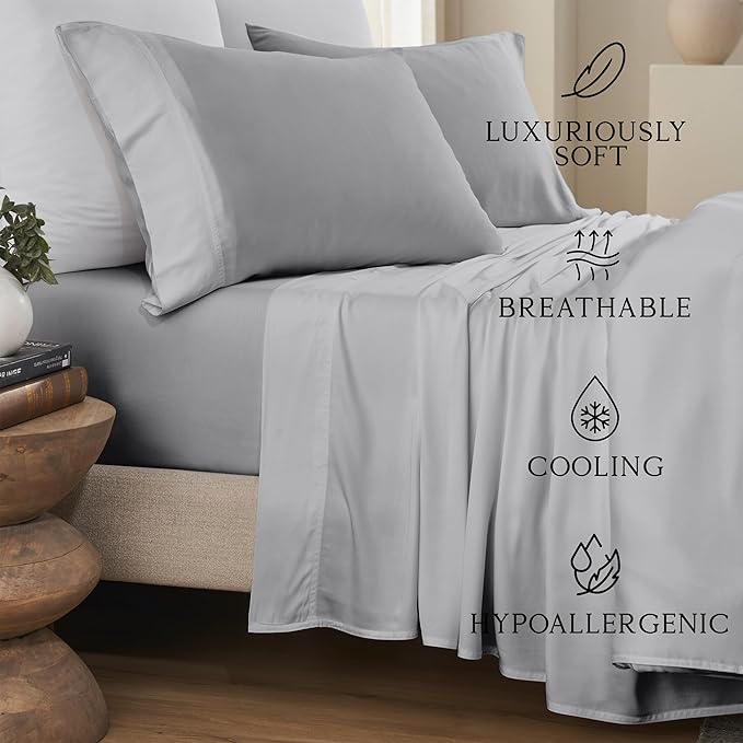 Bamboo Cooling Pillowcase Set - King - 2 Piece