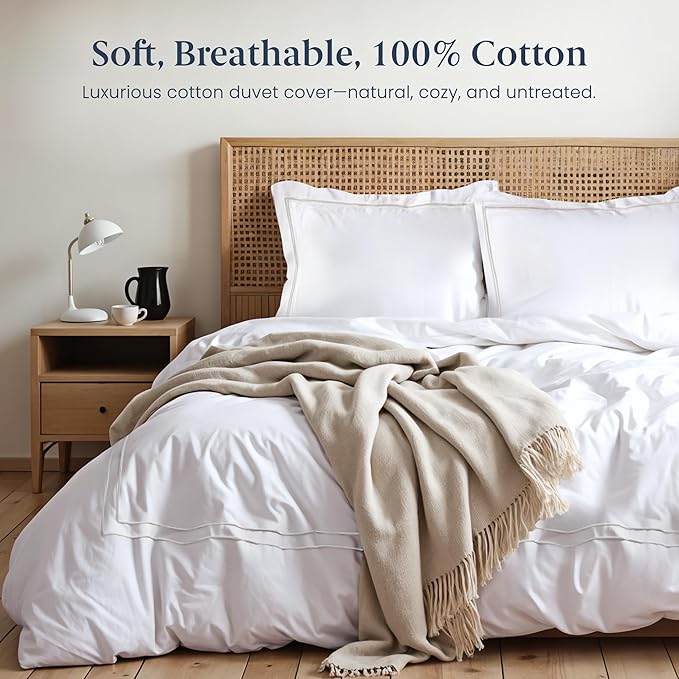 100% Cotton Duvet Cover Set - Queen - 90 x 90 in - 3 Piece
