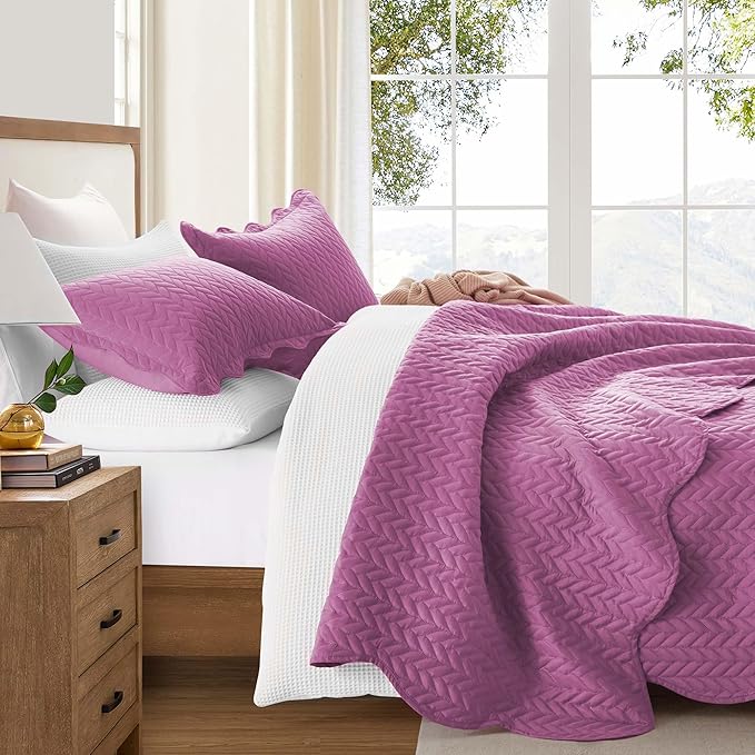 Microfiber Quilt Set - California King - 3 Piece
