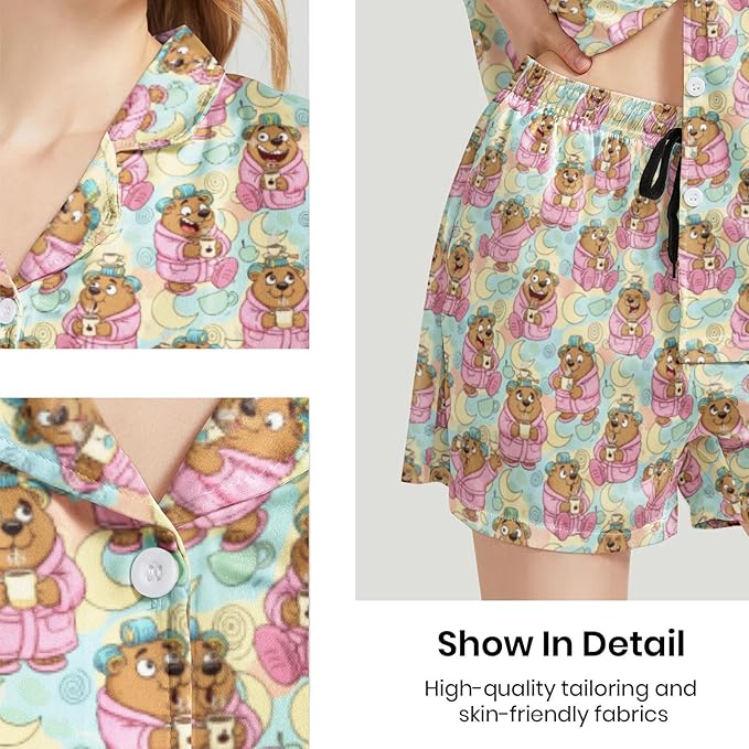 Women's Pajama Set - Short Sleeve - 2 Piece