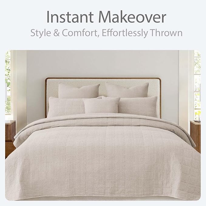 100% Cotton Quilt Set - Queen - 3 Piece