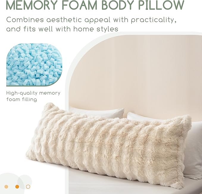 Memory Foam Body Pillow - Full - 20 x 54 in