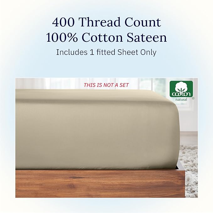 100% Cotton Fitted Sheet - King
