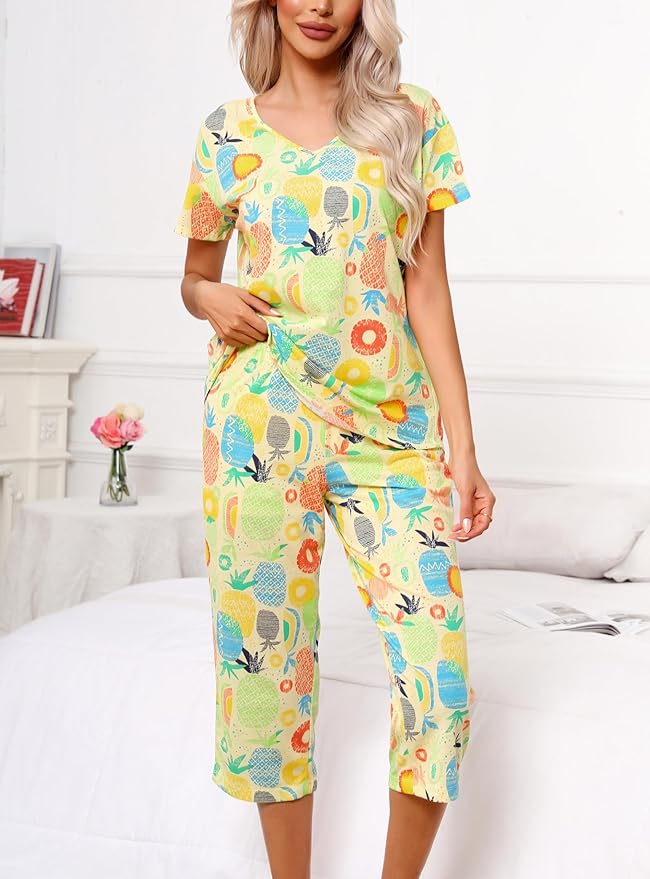 Women's Capri Pajama Set - 2 Piece