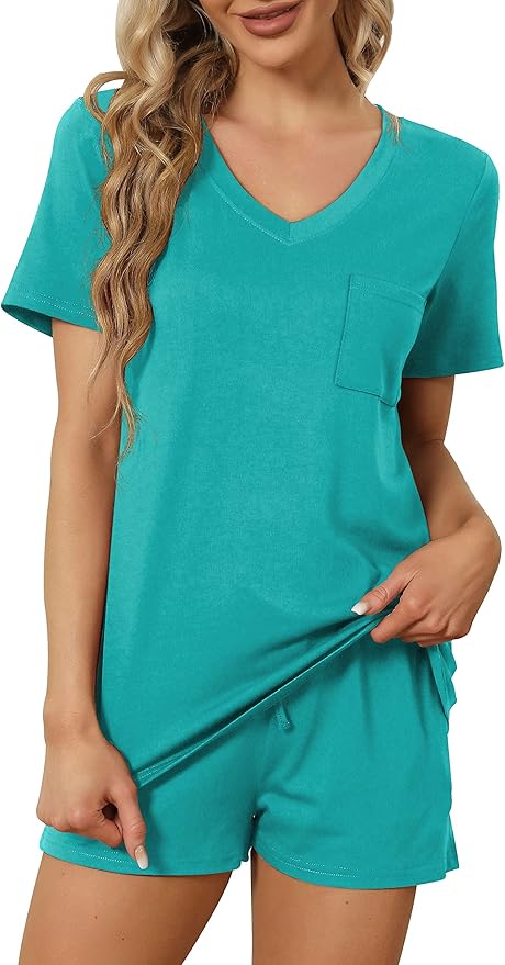 Women's Pajama Set - Short Sleeve - 2 Piece