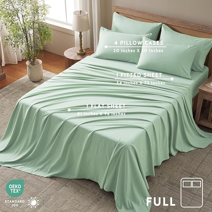 Microfiber Cooling Bed Sheet Set - Full - 6 Piece