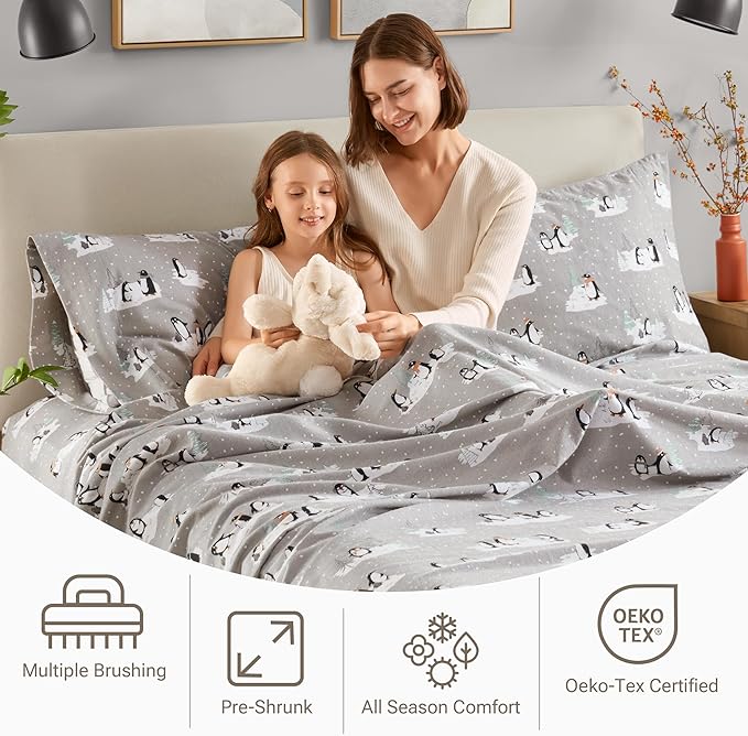 100% Cotton Bed Sheet Set - Twin - 3 Piece