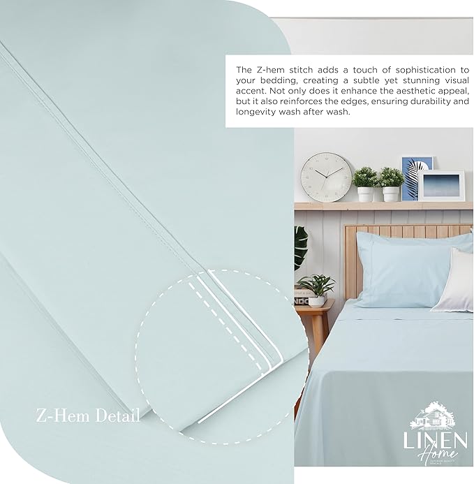100% Cotton Bed Sheet Set - California King - 4 Piece