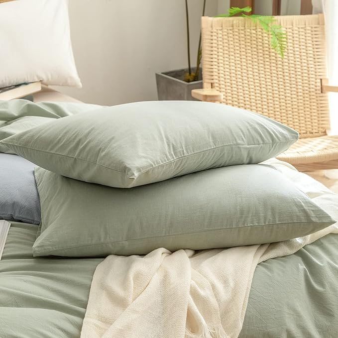 Linen Duvet Cover Set - Queen - 3 Piece