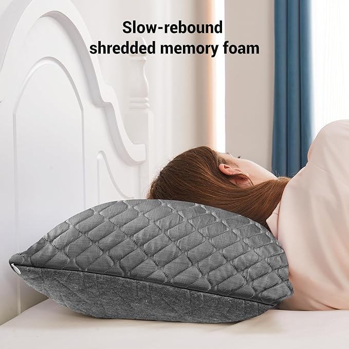 Memory Foam Cooling Bed Pillow - Standard - 2 Piece