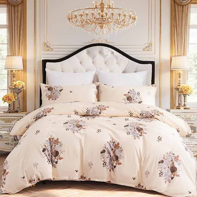100% Cotton Duvet Cover Set - King - 3 Piece