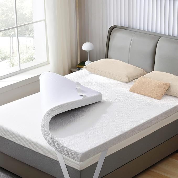 Memory Foam Cooling Mattress Topper - Queen