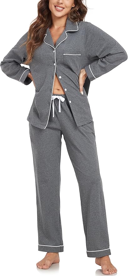 100% Cotton Pants Pajama Set - Long Sleeve - 2 Piece