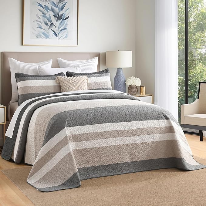 100% Cotton Bedding Set - King - 3 Piece