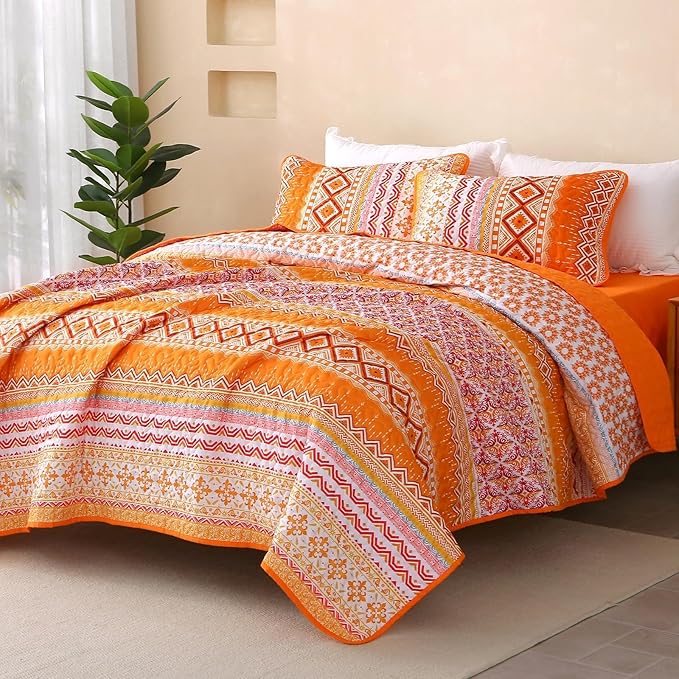 Microfiber Quilt Set - Queen - 3 Piece