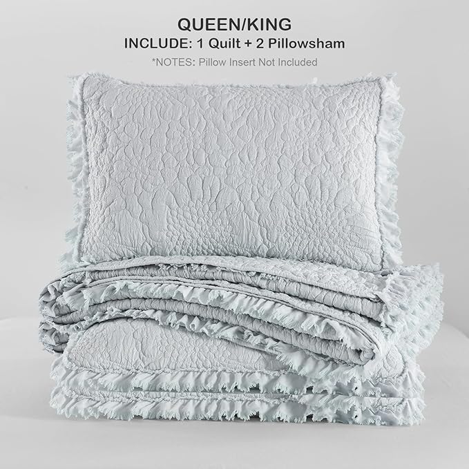 Microfiber Quilt Set - Queen - 3 Piece