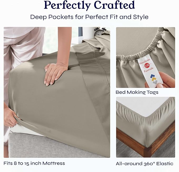 100% Cotton Bed Sheet Set - Twin - 3 Piece