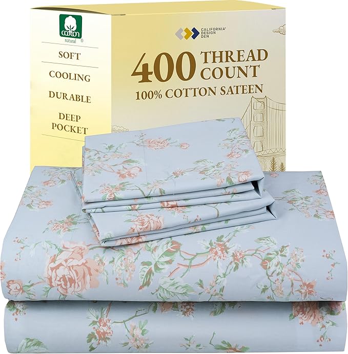 100% Cotton Bed Sheet Set - Full - 4 Piece
